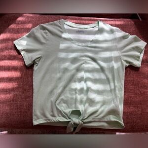 Light Green Tie-Front T-Shirt